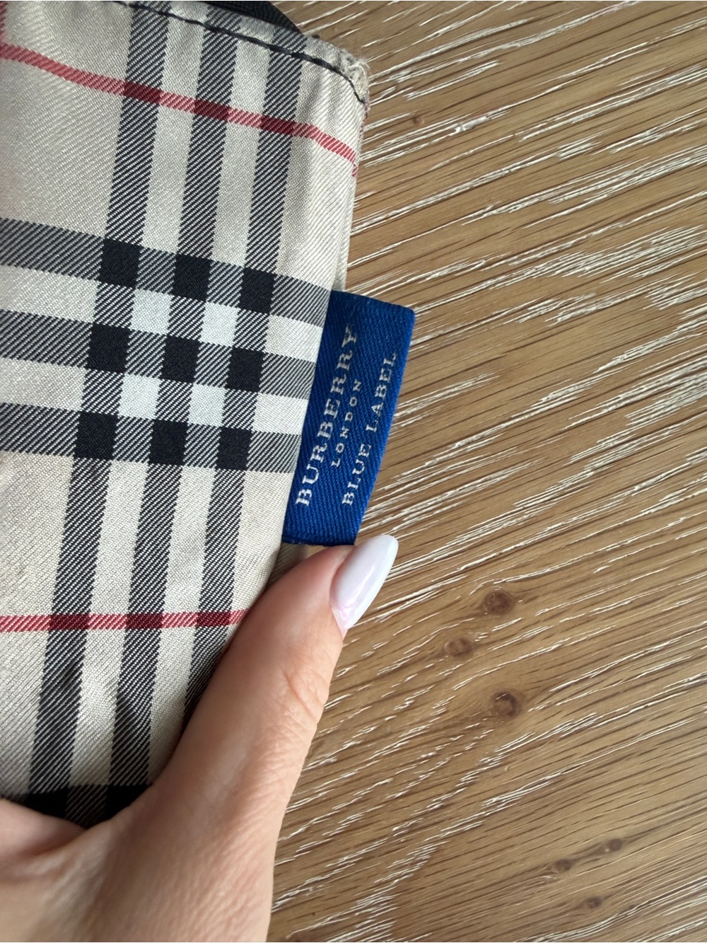 Burberry London Blue Label Nova Check Tote Bag Beige Plaid Shoulder Bag - Picture 7 of 11